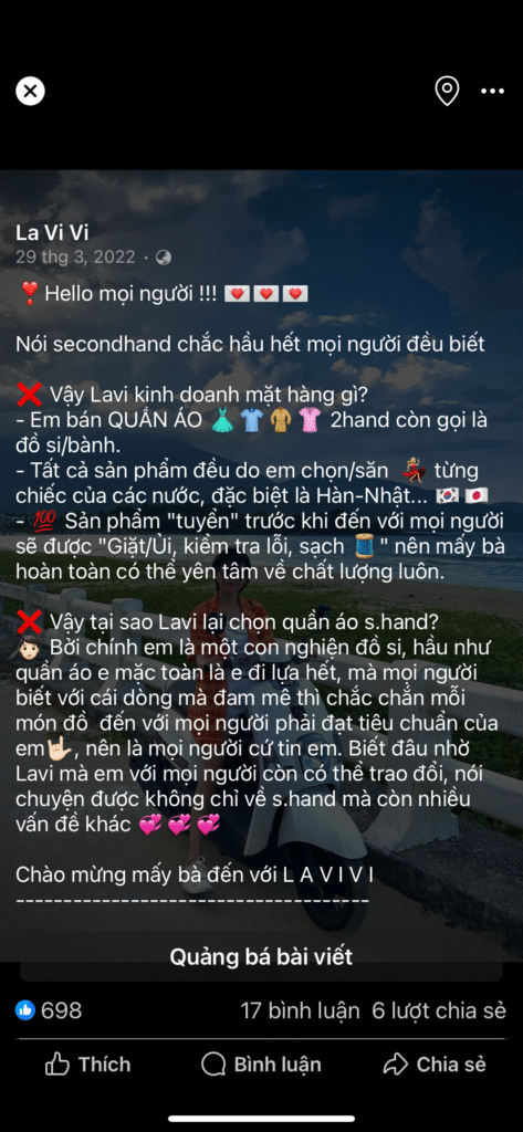 Viết content cho Lavivi